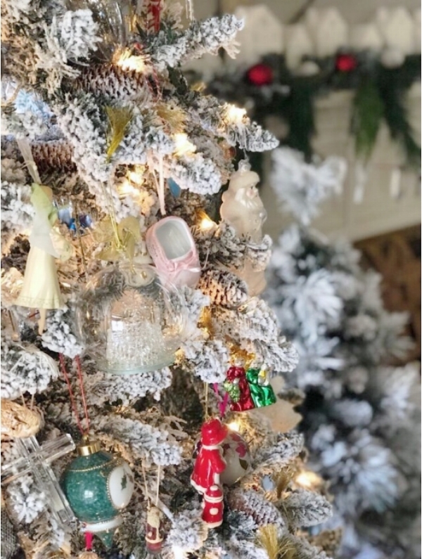 Collected ornaments on our tree, from the past and present.&nbsp;
