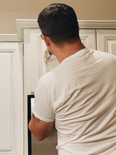 Painting Your Kitchen Cabinets with Magnolia Cabinet Paint, a tutorial featured by top AL lifestyle blogger, She Gave It A Go