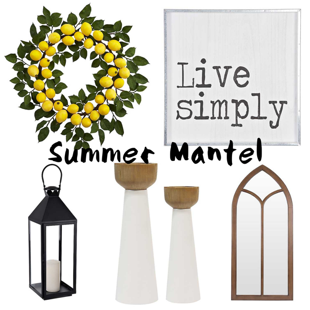 Summer mantel inspiration board I created.