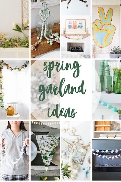 DIY Spring Wood Bead Garland With Tassels featured by top AL home decor blogger, She Gave It A Go
