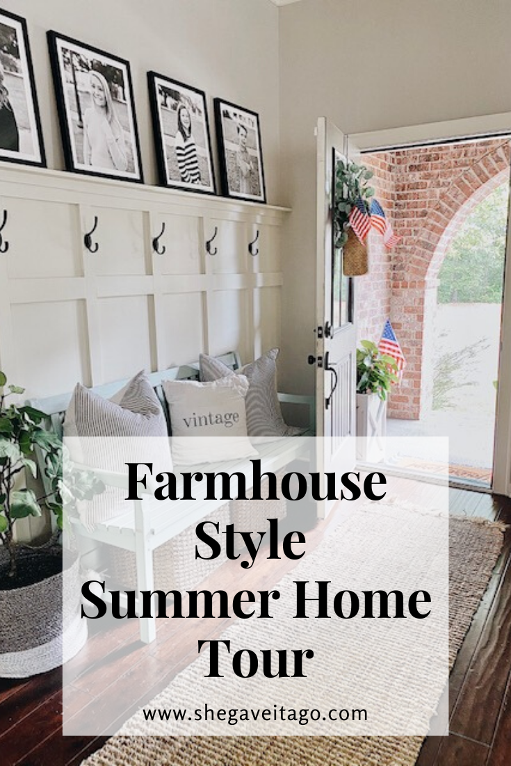 Summer Farmhouse Home Decor featured by top AL home blogger, She Gave It A Go