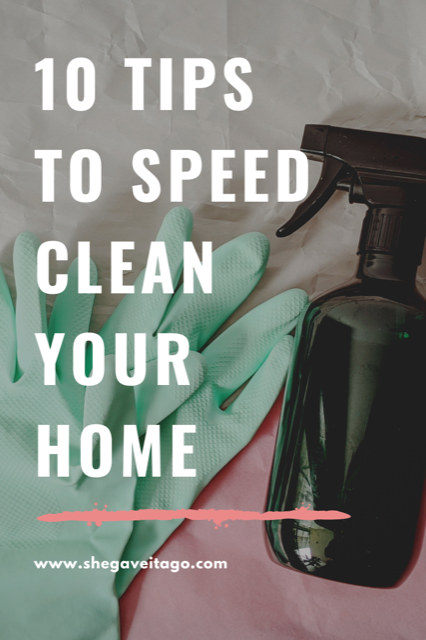 How to Clean your Home Fast Before Guests Arrive! 10 tips featured by top AL home blogger, She Gave It A Go