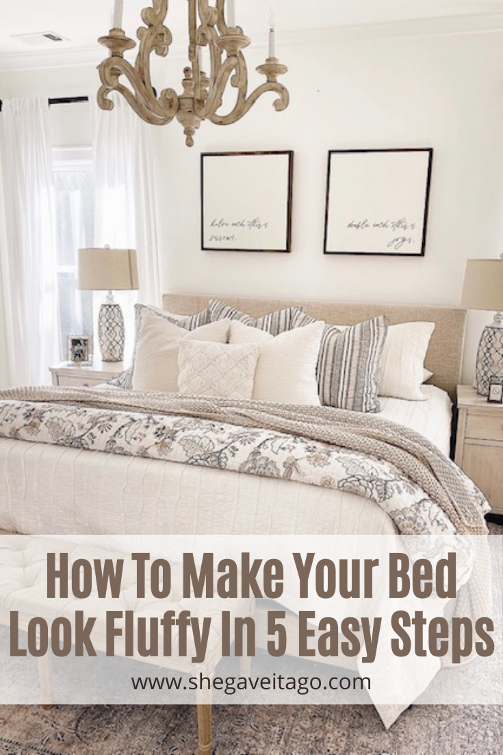 How To Make Your Bed Look Fluffy In 5 Easy Steps | She Gave It A Go