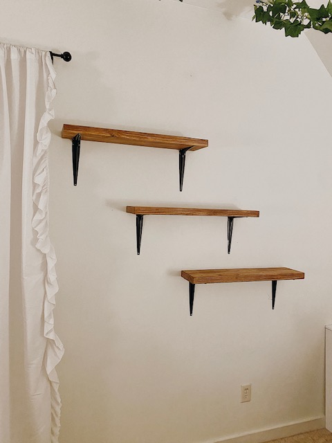 How to make DIY Rustic Shelves, a tutorial featured by top AL home DIY blogger, She Gave It A Go