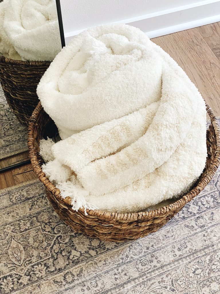 10 Uplifting Mother's Day Gifts featured by top AL lifestyle blogger, She Gave It A Go |Mother's Day Gifts by popular Alabama lifestyle blog, She Gave It A Go: image of a cream blanket. 