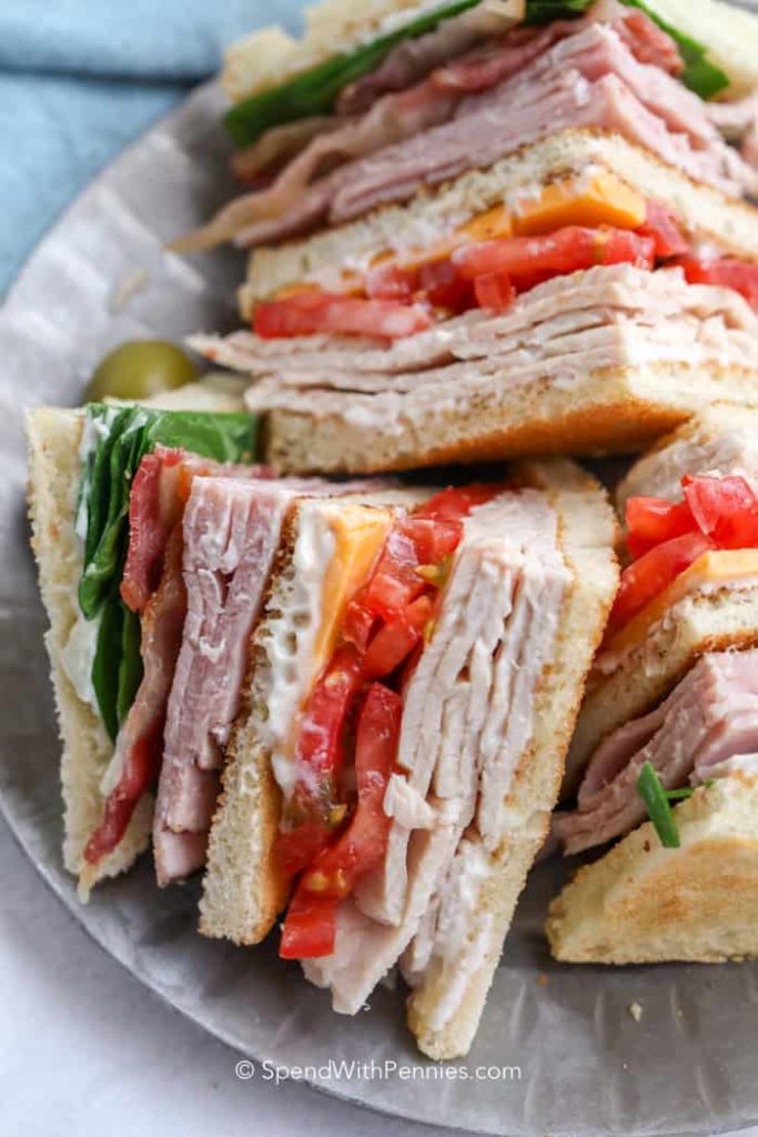 20 Best Picnic Food Ideas featured by top AL lifestyle blogger, She Gave It A Go |Picnic Food Ideas by popular Alabama lifestyle blog, She Gave It A Go: image of a club sandwich. 