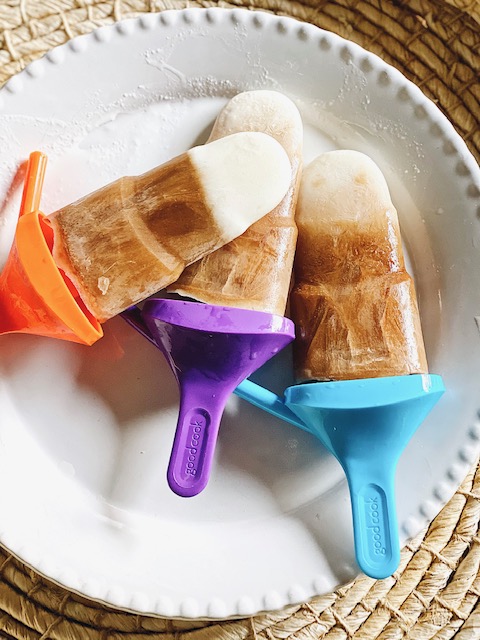 Iced Coffee Popsicles Recipe, the perfect summer dessert featured by top AL lifestyle blogger, She Gave It A Go |Iced Coffee Popsicles by popular Alabama lifestyle blog: image of ice coffee popsicles. 