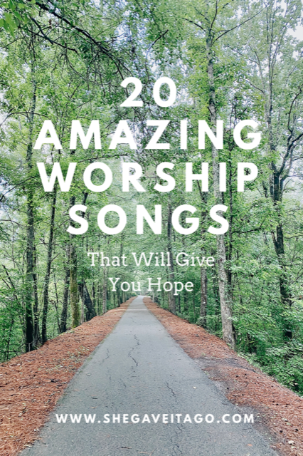 10 Uplifting Mother's Day Gifts featured by top AL lifestyle blogger, She Gave It A Go |Mother's Day Gifts by popular Alabama lifestyle blog, She Gave It A Go: image of 20 amazing worship songs. 