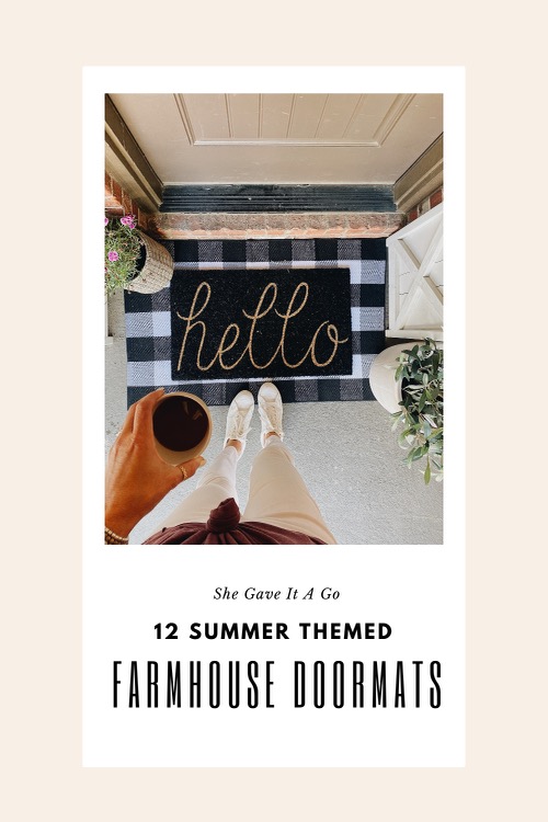  Summer Farmhouse Doormats for your Home featured by top AL home blogger, She Gave It A Go