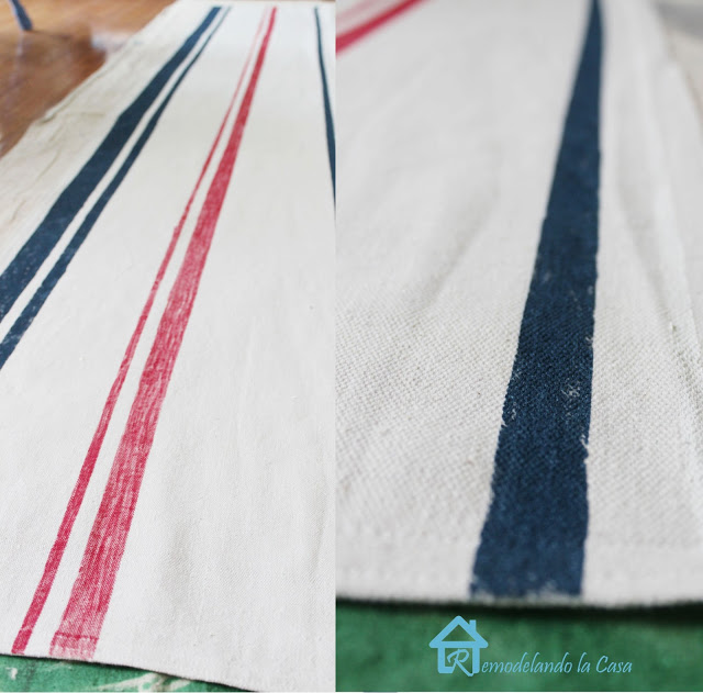 DIY Memorial Day Table Decorations featured by top AL home and lifestyle blogger, She Gave It A Go |Memorial Day Table Top Decorations by popular Alabama DIY blog, She Gave It A Go: image of a red, white and blue stripe table runner. 