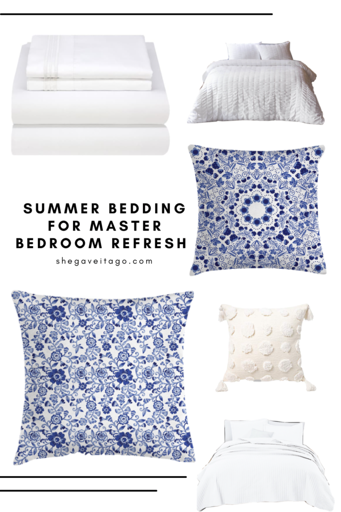 Master Bedroom Summer Refresh and decor ideas featured by top AL home blogger, She Gave It A Go