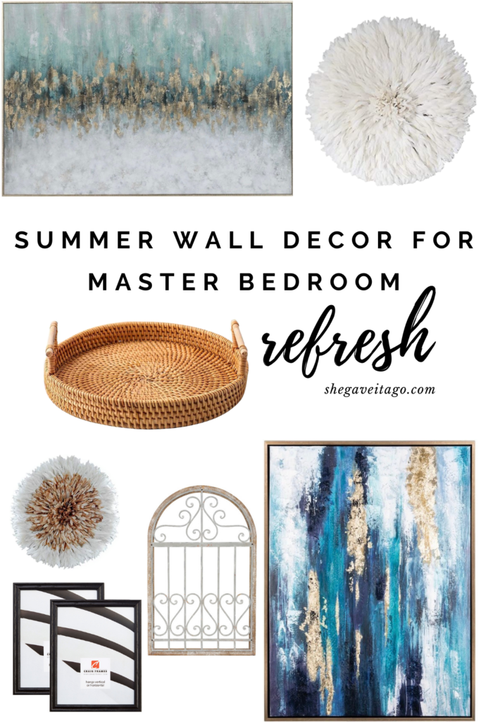 Master Bedroom Summer Refresh and decor ideas featured by top AL home blogger, She Gave It A Go