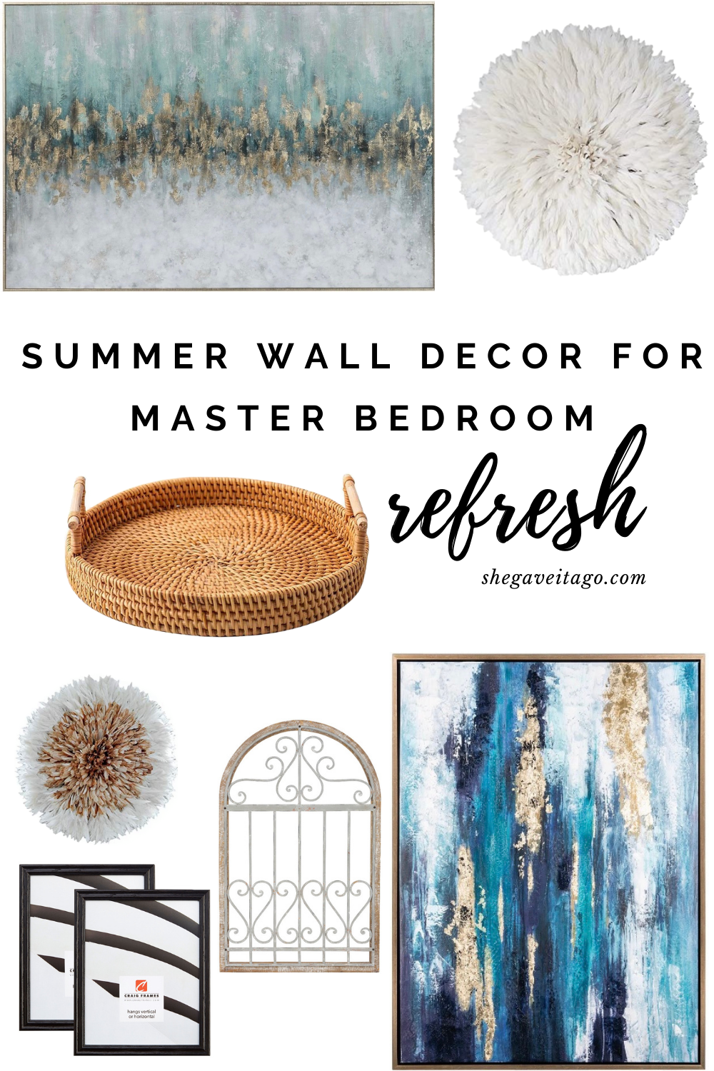 Master Bedroom Summer Refresh Ideas | She Gave It A Go