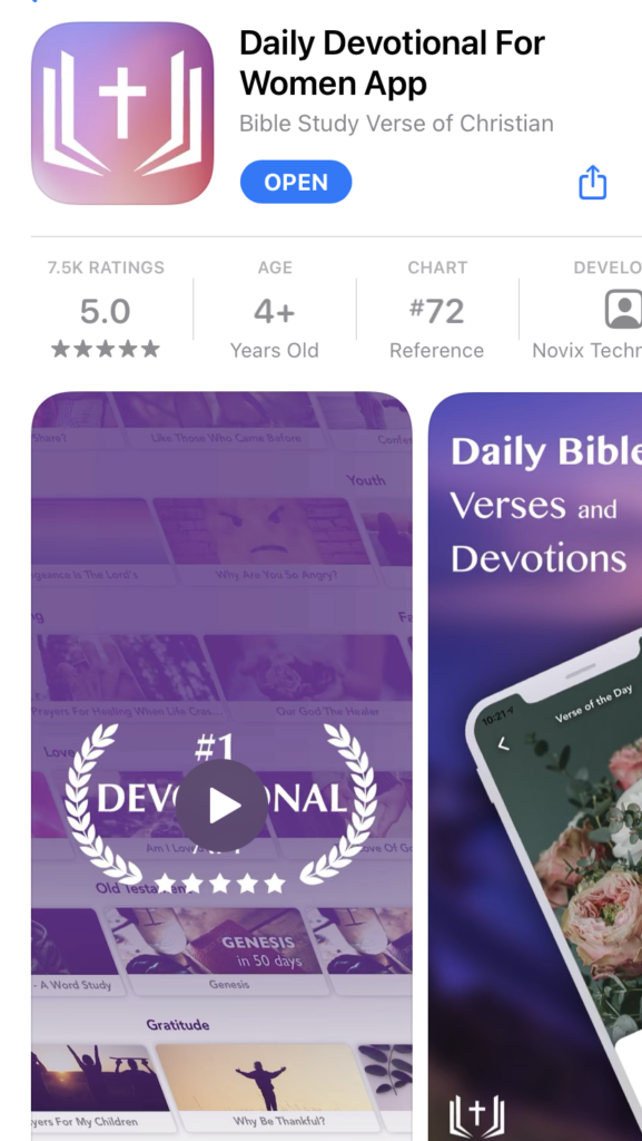 Faith & Tech: 5 Best Apps for Daily Devotionals for Women featured by top AL lifestyle blogger, She Gave It A Go | Daily Devotionals for Women by popular Alabama lifestyle blog, She Gave It A Go: image of Daily Devotional for Women app. 