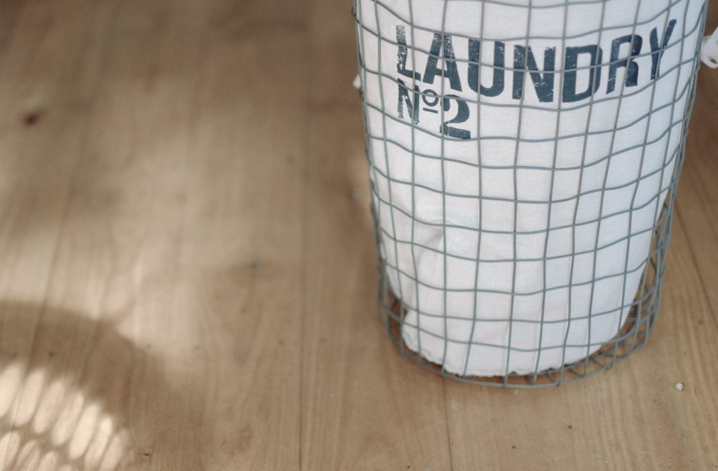 Welcome Home Saturday by popular Alabama lifestyle blog, She Gave It A Go: image of a metal wire laundry basket.