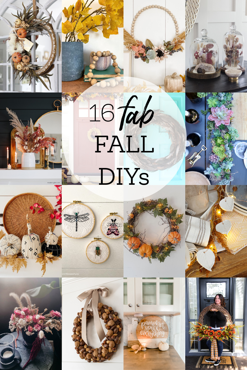 DIY Fall Wreath Tutorial featured by top AL home decor blogger, She Gave It A Go