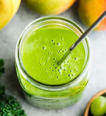 5 Easy Summer Smoothie Recipes featured by top AL lifestyle blogger, She Gave It A Go | Summer Smoothie Recipes by popular Alabama lifestyle blog, She Gave It A Go: image of a green smoothie. 