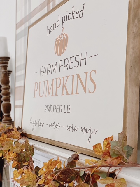 Cozy Farmhouse Mantel Decor for Fall featured by top AL home decor blogger, She Gave It A Go