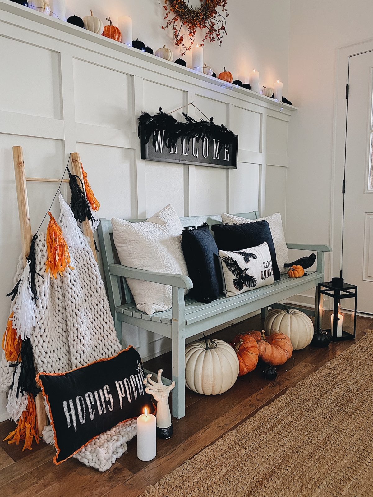 JOANN Halloween Decor for your Entryway | She Gave It A Go