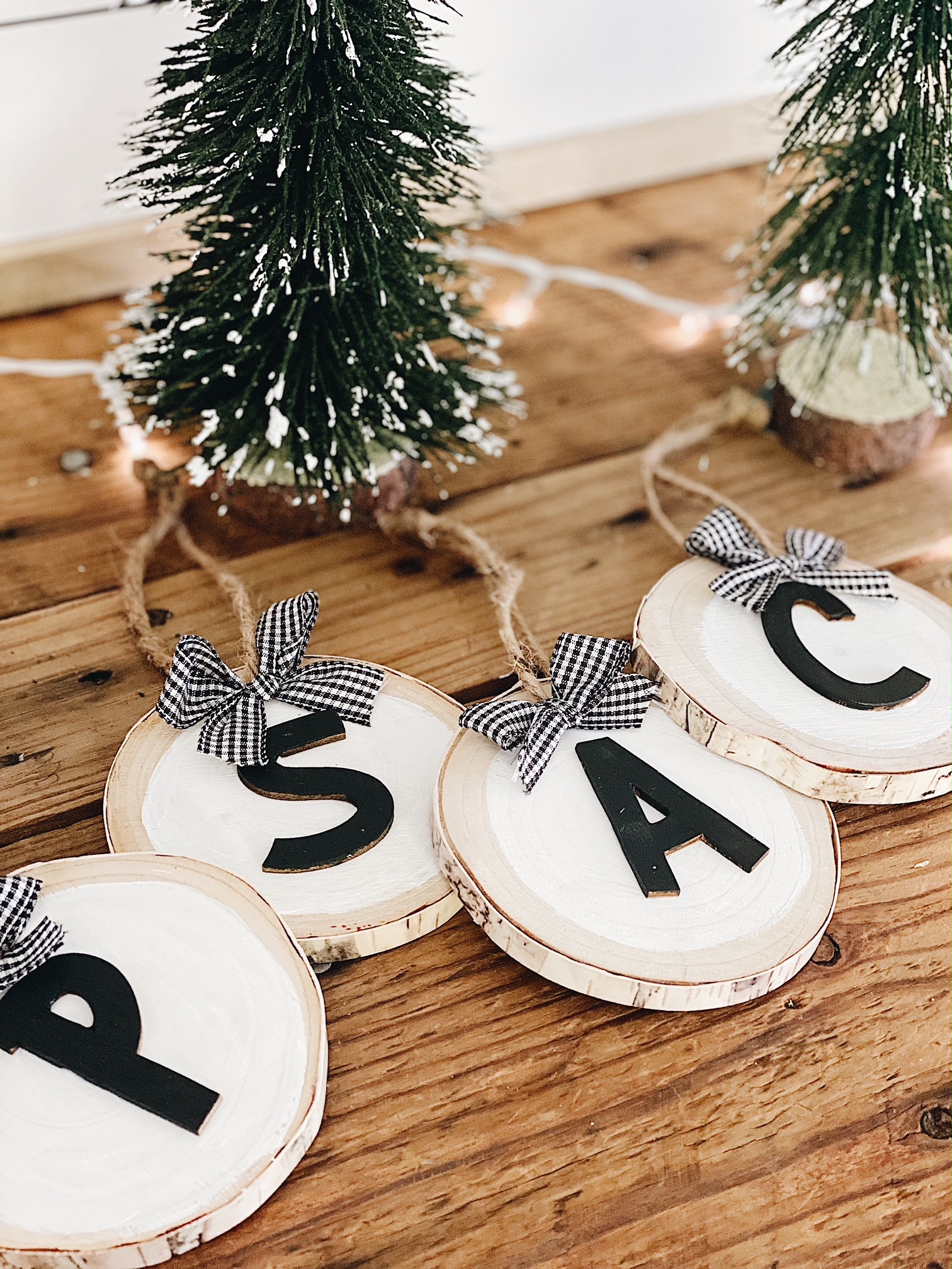 Easy DIY Wooden Christmas Ornaments featured by top AL lifestyle blogger, She Gave It A Go