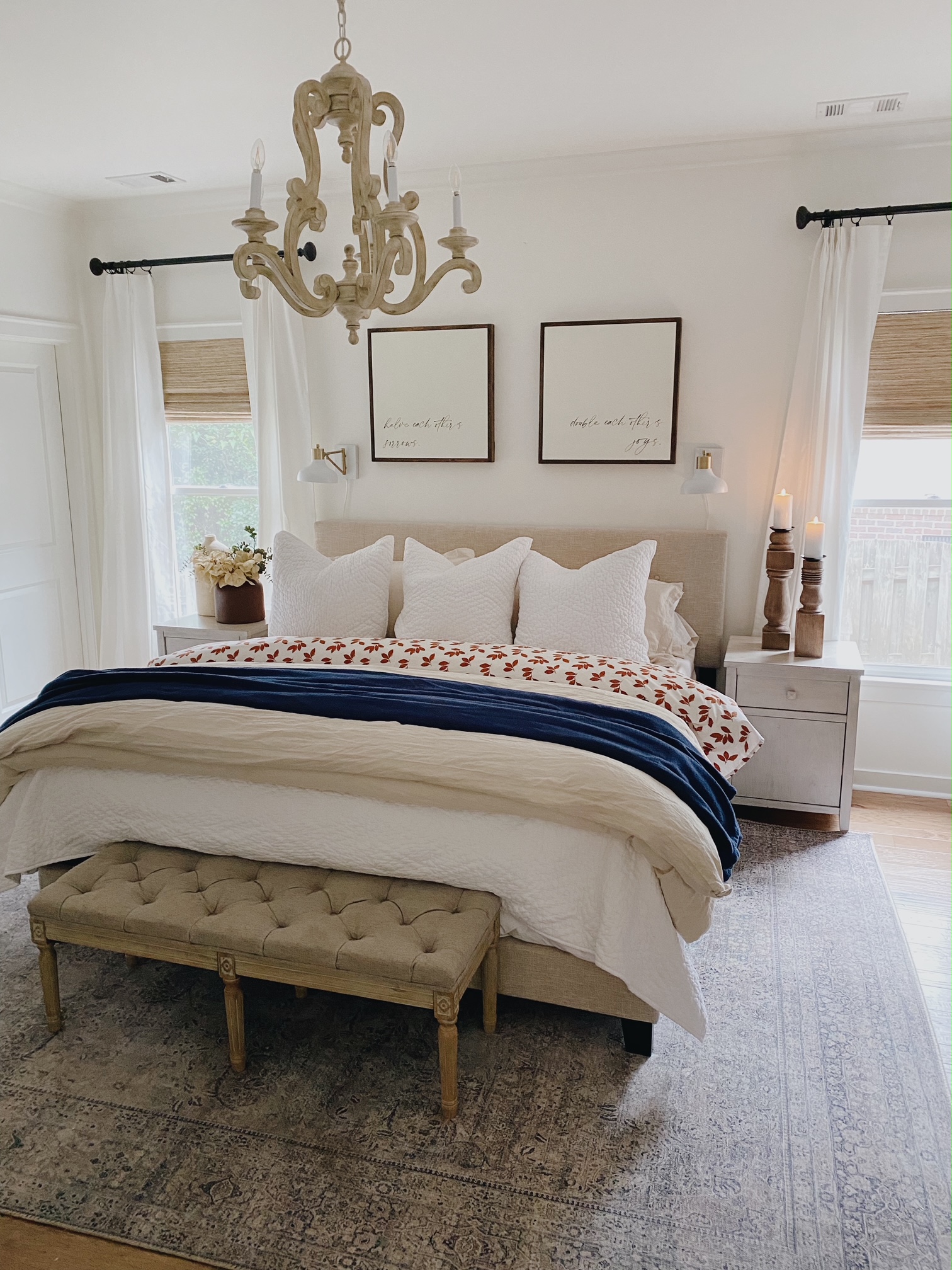 Fall Bedroom Decor Ideas featured by top AL home blogger, She Gave It A Go