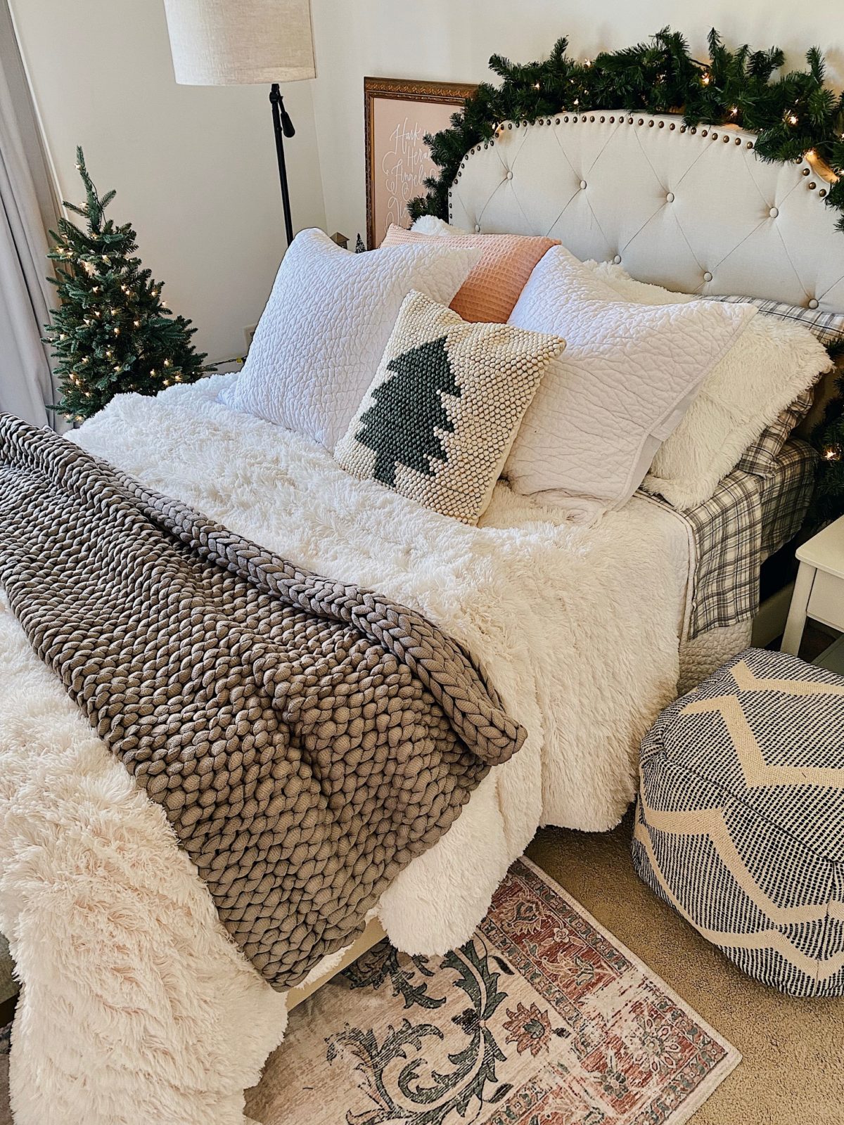 Bedroom Holiday Decor for a Welcoming Room - She Gave It A Go