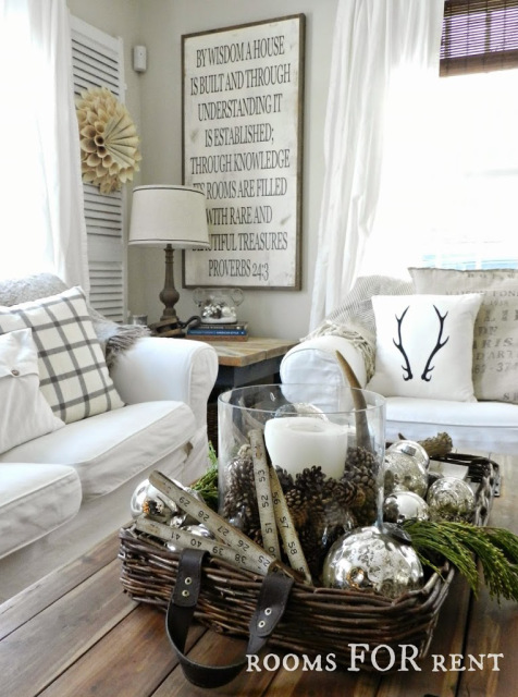 Winter Farmhouse Decor featured by top AL home blogger, She Gave It A Go