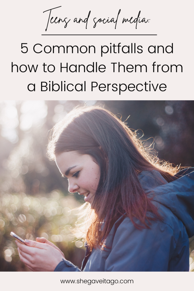 Teens and Social Media: 5 Common Pitfalls and How to Handle Them from a Biblical Perspective featured by top AL family blogger, She Gave It A Go