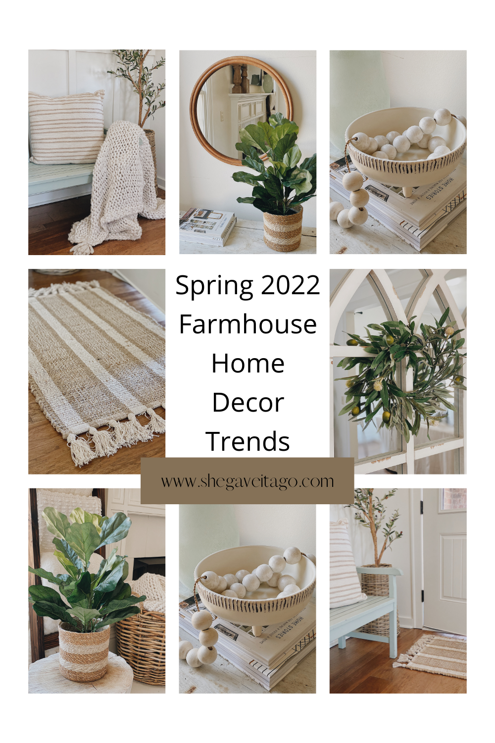 7 Spring 2022 Farmhouse Home Decor Trends featured by top US farmhouse home decor blog, She Gave It A Go
