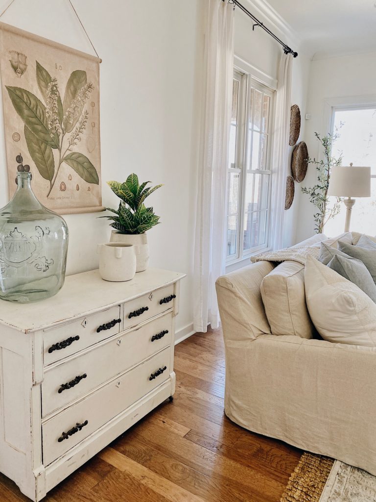 Spring Farmhouse Living Room Decor Ideas by top US farmhouse decor blogger, She Gave It A Go