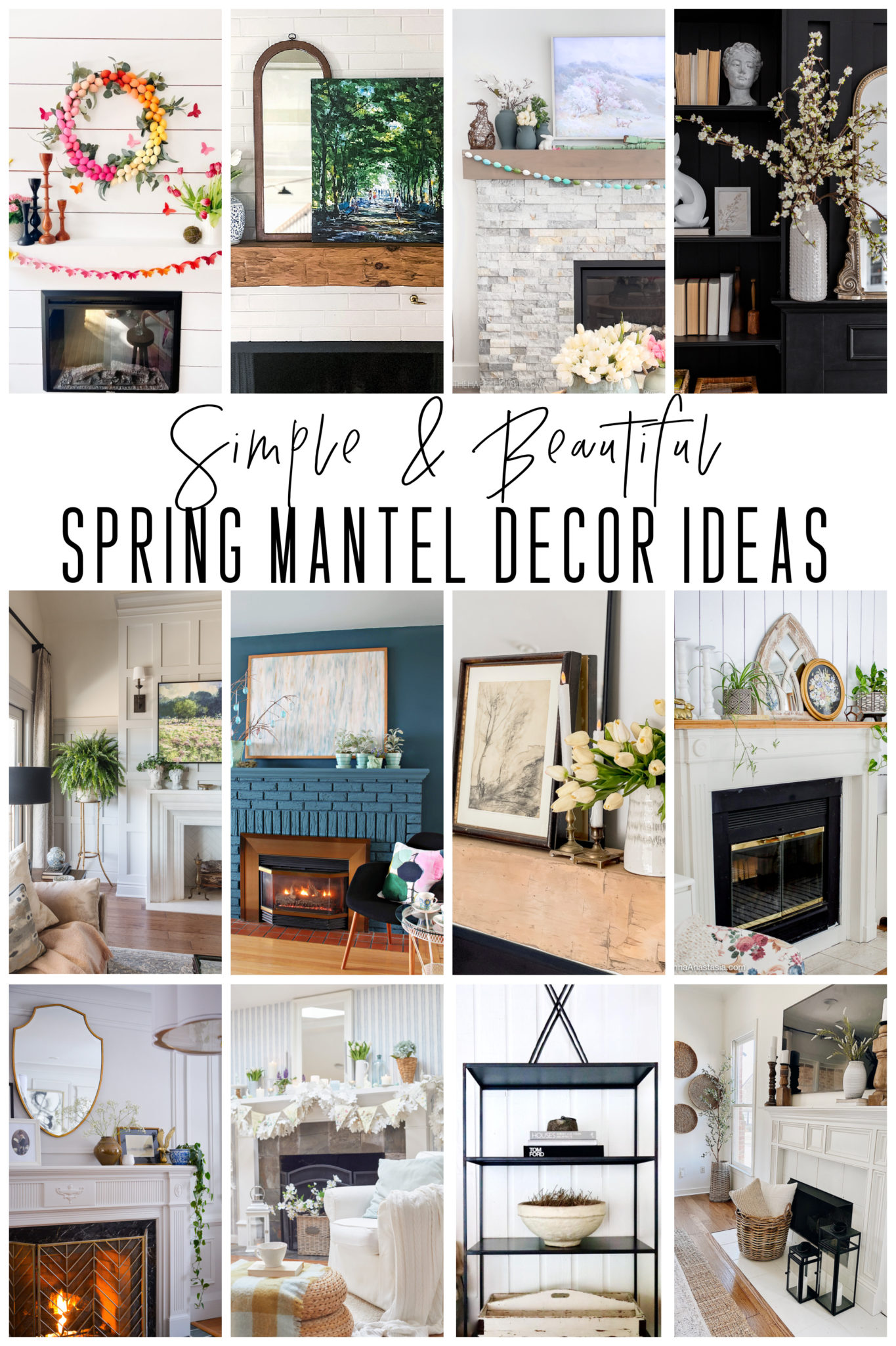 Spring Farmhouse Mantel Decor Ideas by top AL home blogger, She Gave It A Go