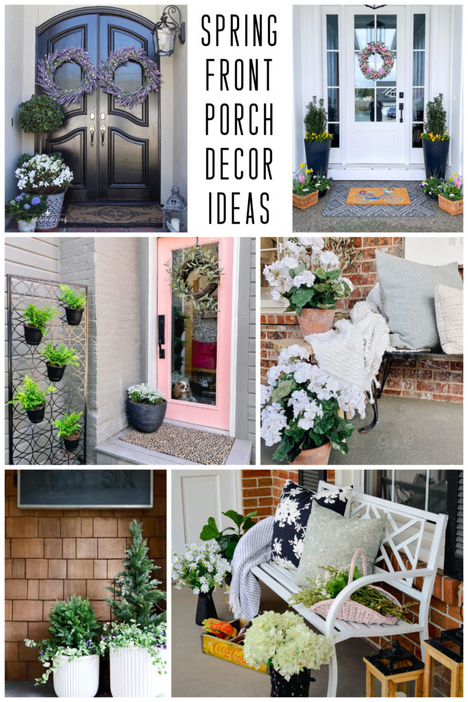 Farmhouse Spring Front Porch Decor Ideas | She Gave It A Go