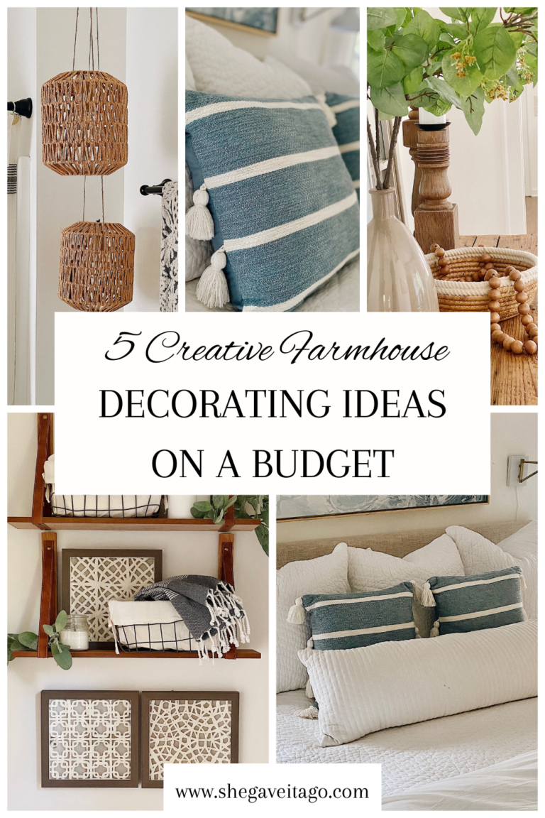 5 Creative Farmhouse Decorating Ideas On A Budget | She Gave It A Go