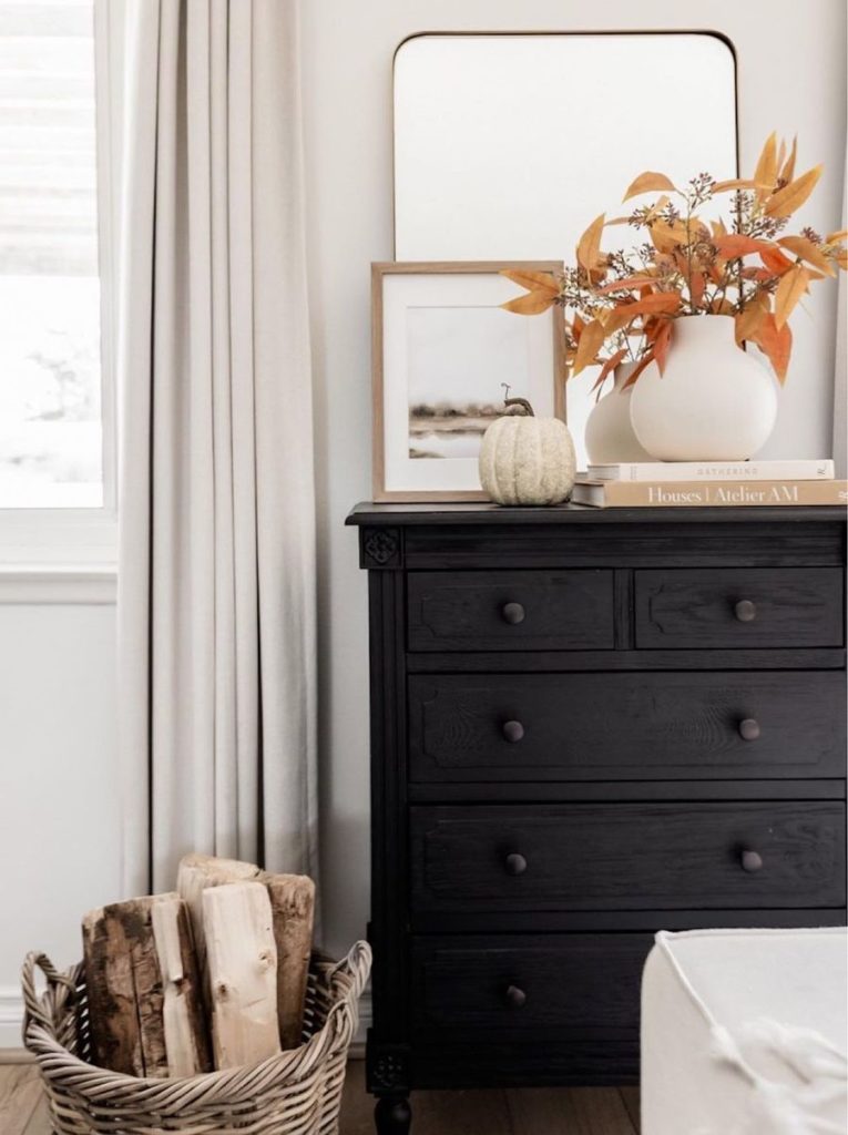 Dresser with fall foilage