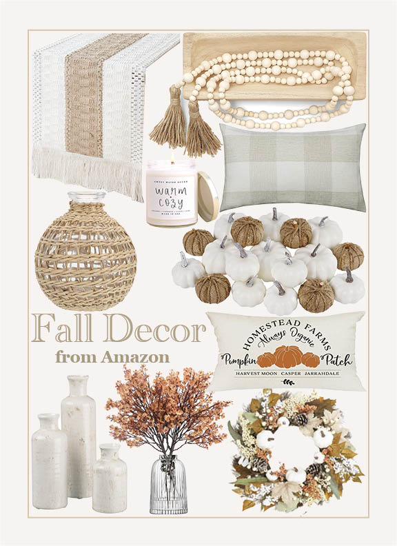 several fall items for the home during the fall season