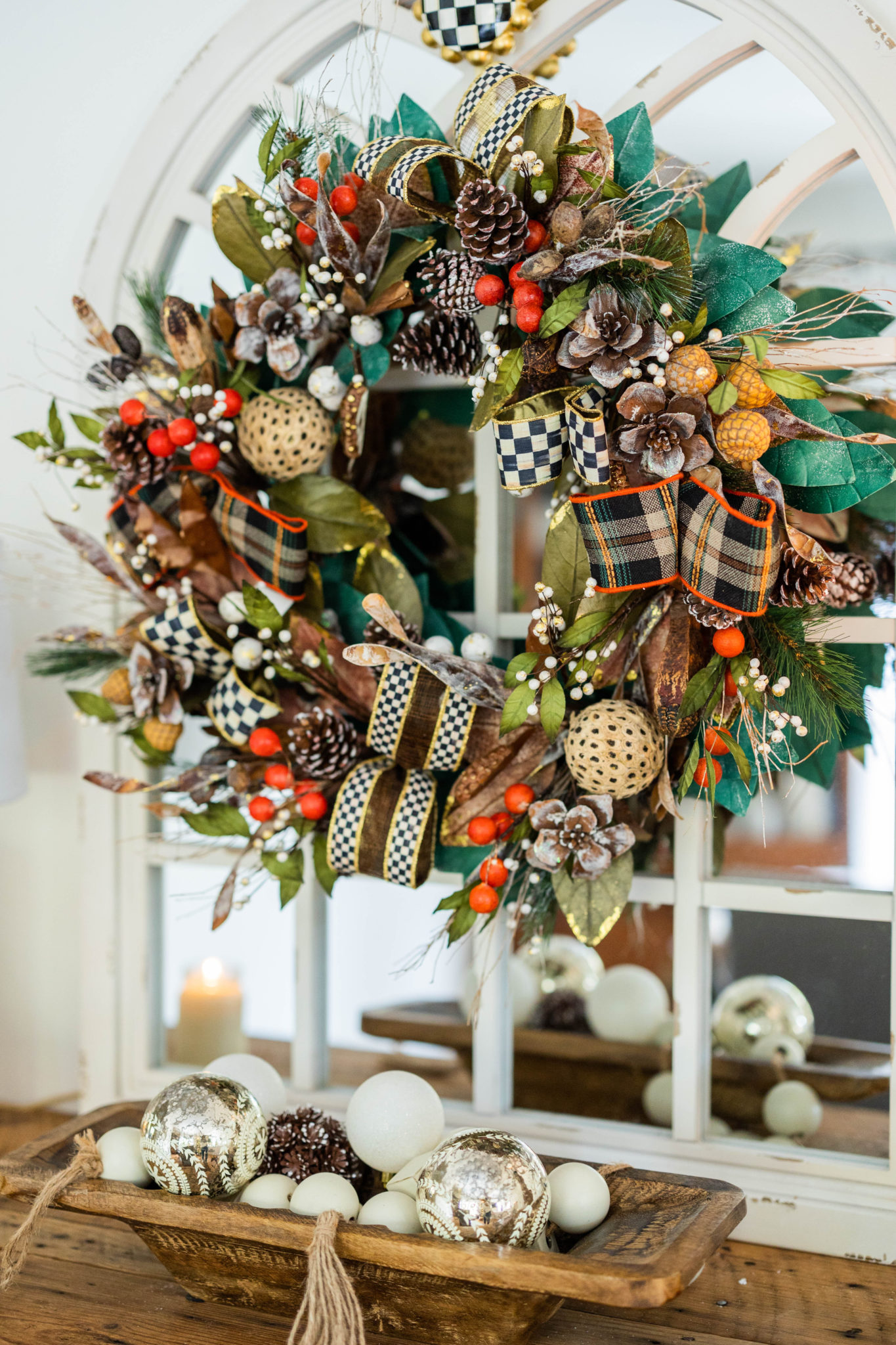 9 DIY Christmas Wreaths For The Front Door She Gave It A Go