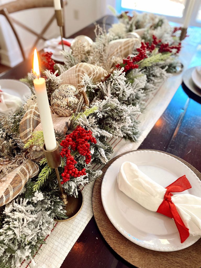 christmas table scape