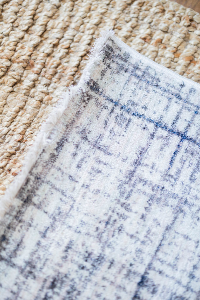 detailed shot of layered rugs