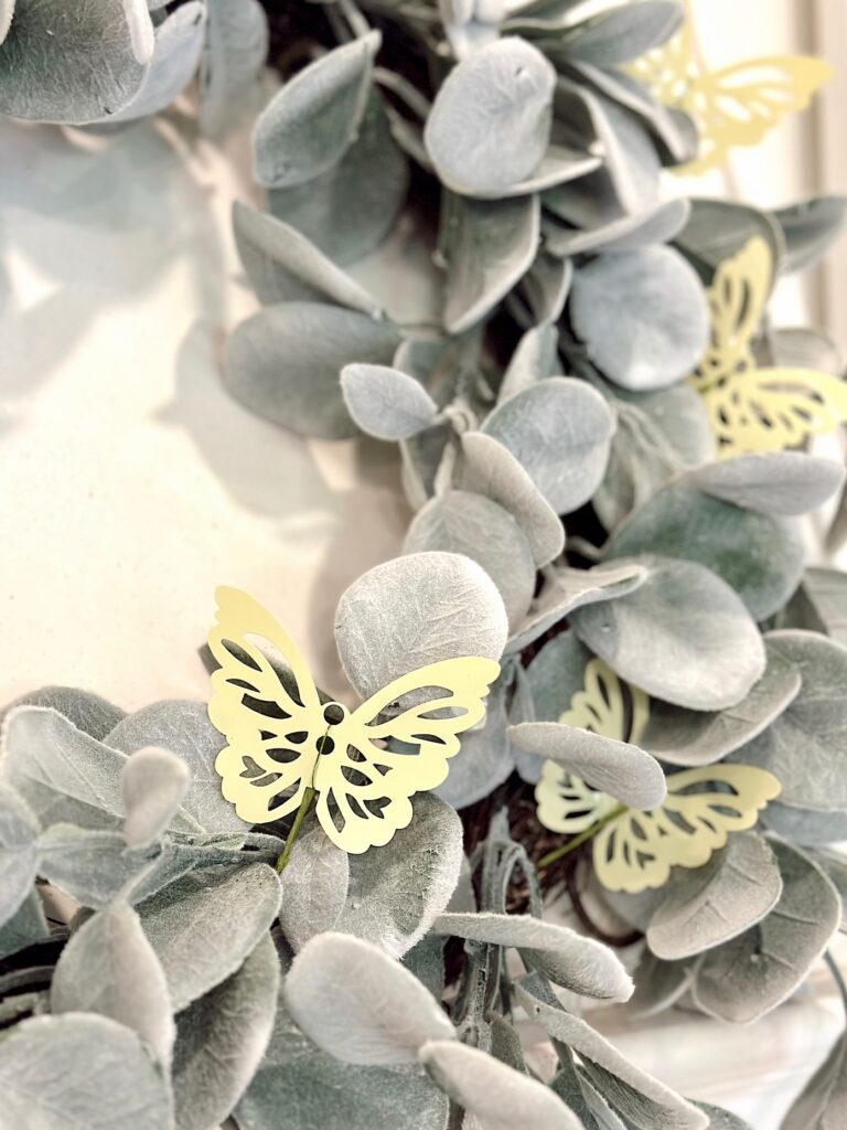 butterflies in wreath