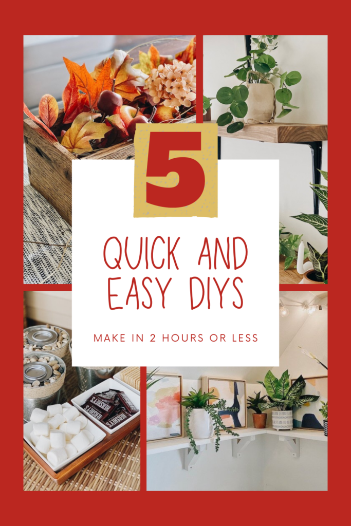 PINTEREST PIN OF QUICK AND EASY DIYS FOR THE HOME