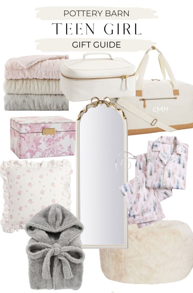 2023 Gift Guides that is a collage of pottery barn teen girl ideas