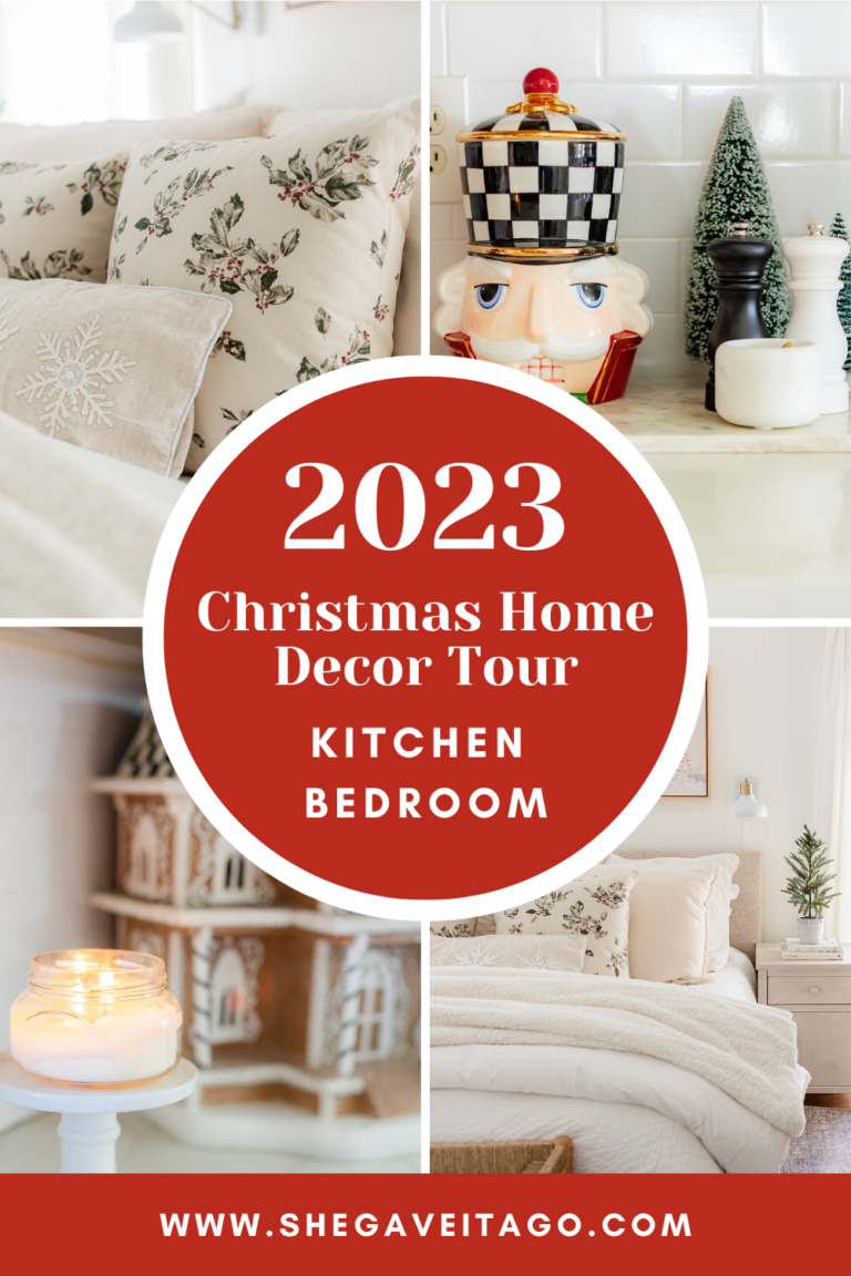 Christmas Home Decor A 2023 Kitchen & Bedroom Tour She Gave It A Go