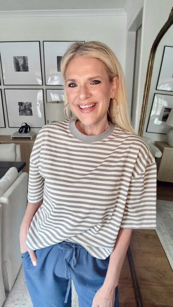 large hoop earrings accessory for casual spring outfit